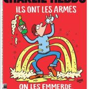 BENNY NICOLINI Vignettista di Libero, la copertina di Charlie Hebdo " Voi avete armi, noi Champagne"