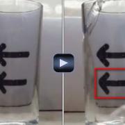 Illusione ottica: bastano un bicchiere e un po' d'acqua 