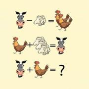 Quanto vale la gallina, l'asino e la pecora?