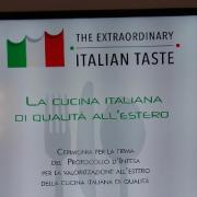 Vincenzo De Luca, Direttore Generale per la Promozione del sistema Paese  della Farnesina: The Extraordinary Italian Taste