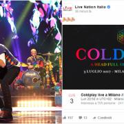 Coldplay: il 3 luglio a Milano
