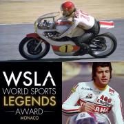 GIACOMO AGOSTINI ex campione del mondo di MotoGP, ha ricevuto il Monaco Sports Legends Award