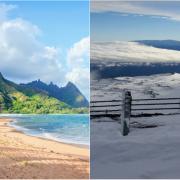 Fiocchi di neve alle Hawaii. Anche a bassa quota