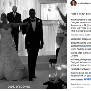 Beyoncé: la madre pubblica una delle foto segrete del matrimonio. E un'artista la effigia nel formaggio...