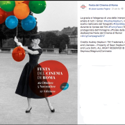 Audrey Hepburn sul manifesto della Festa del Cinema di Roma