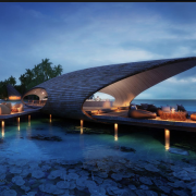 Alle Maldive un bar mozzafiato a forma di... squalo