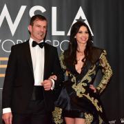 ARMIN ZOEGGELER ex slittini sta al microfono di Boris Mantova per i World Sports Legends Award