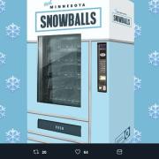 Negli Stati Uniti c’è un distributore di palle di neve