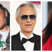 Tiziano Ferro, Ed Sheeran  e Laura Pausini cantano Con te partirò a pranzo con Andrea Bocelli: il video