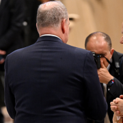 La Principessa Charlene elegantissima alla messa d'insediamento di papa Leone XIV