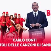 Carlo Conti e i titoli delle canzoni di Sanremo