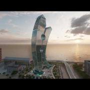 L'incredibile grattacielo a forma di molletta in costruzione a Dubai