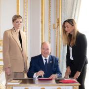 Il Principe Alberto e la Principessa  Charlene a Palazzo per il gemellaggio tra Monaco e Dolceacqua  
