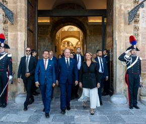 Il Principe Alberto di Monaco in visita a Palermo