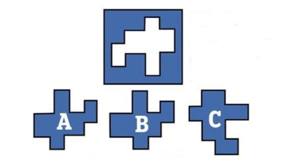 Quale pezzo entra nello spazio vuoto? A, B o C?