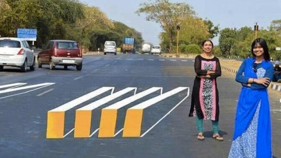 Dall'India arrivano le strisce pedonali in 3D