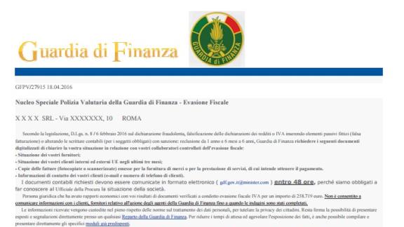 Truffa via mail da finti finanzieri