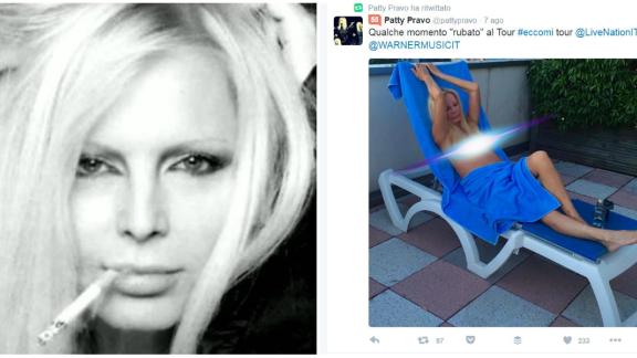 Patty Pravo e il suo audace Topless su Twitter!
