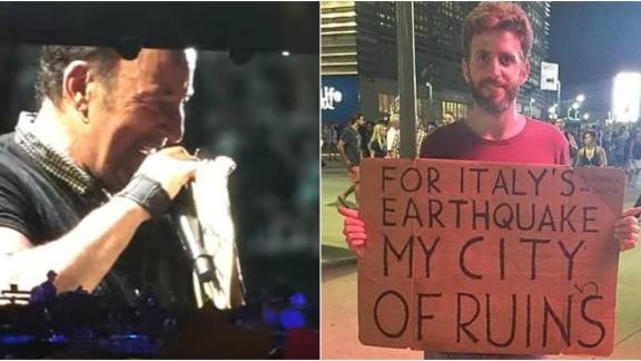 Bruce Springsteen canta per vittime del terremoto, grazie ad un fan italiano (video)