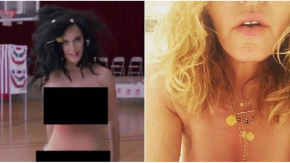 Katy Perry e Madonna nude per Hillary (Clinton)
