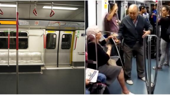 Il ballo dei nonni nella metropolitana di Barcellona