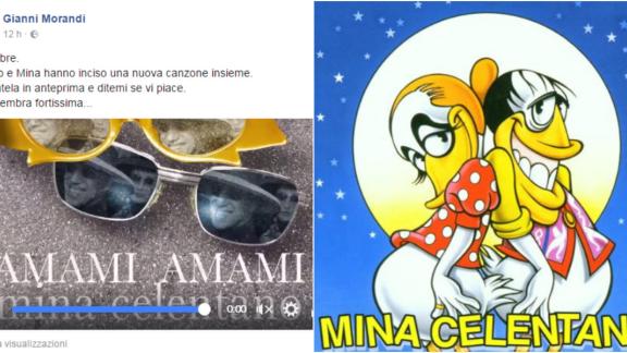 Gianni Morandi pubblica su Fb la nuova canzone Mina-Celentano