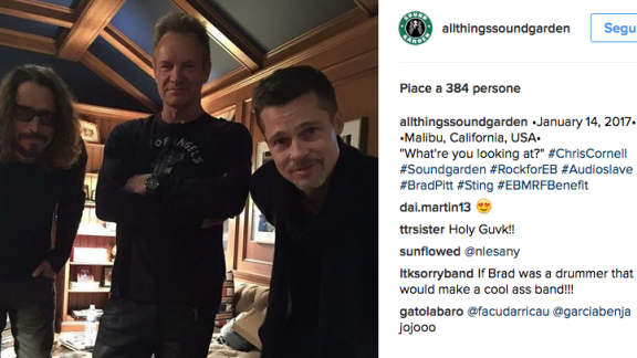 Sting, Chris Cornell e Brad Pitt insieme sul palco