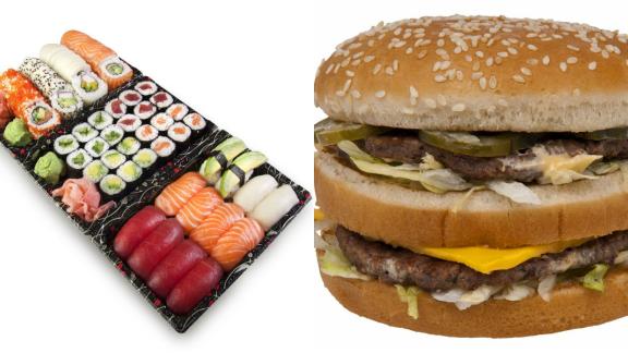 Il sushi fa ingrassare quanto un Big Mac?