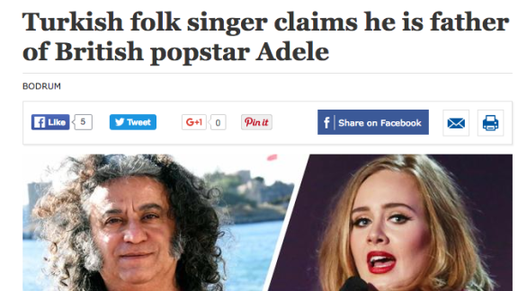 Adele figlia di un tassista turco? 