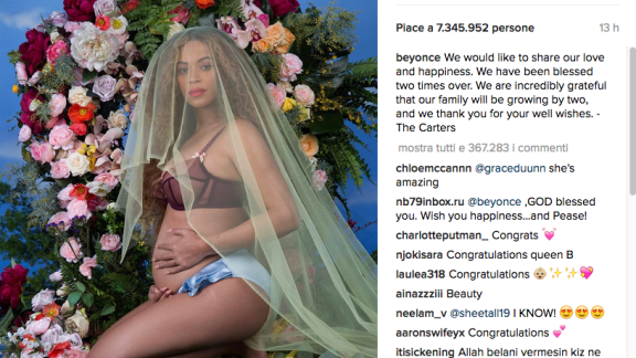 Beyoncé in attesa di due gemelli