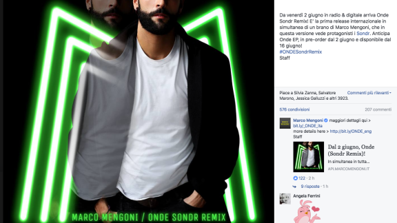 Marco Mengoni: il 2 giugno arriva Onde sondr rmx!