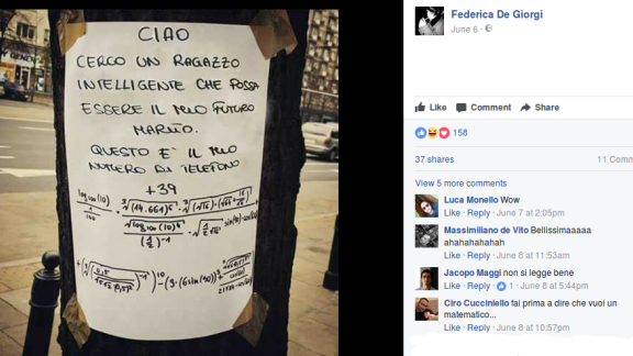 “Cerco ragazzo che possa diventare mio marito”, ma il suo numero di telefono è un’equazione complicatissima