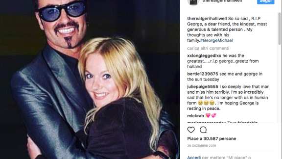 George Michael: Geri Halliwell dedica alla star il singolo Angel In Chains