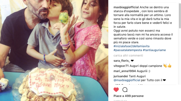 Max Biaggi. La prima foto dall'ospedale, nel giorno del suo compleanno