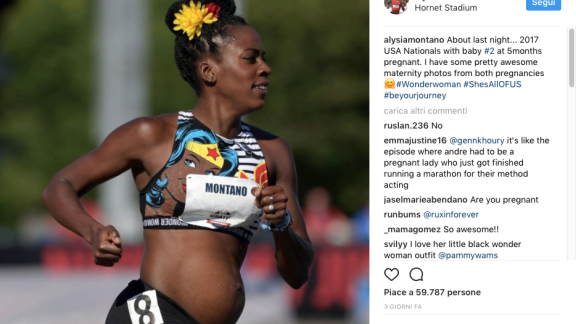 Incinta di 5 mesi, corre il campionato di atletica leggera