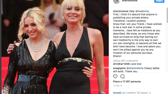 Madonna: va all'asta una  lettera in cui la star critica Whitney Houston e Sharon Stone