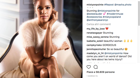 Misty Copeland è adesso la musa di un celebre brand del beauty
