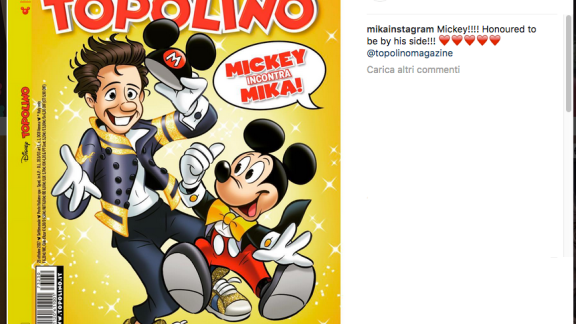 C'è Mika sulla copertina di Topolino!