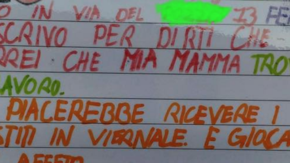 "Per Natale voglio un lavoro per mamma". La letterina della piccola Kelly commuove Ferrara e mobilita il web! 