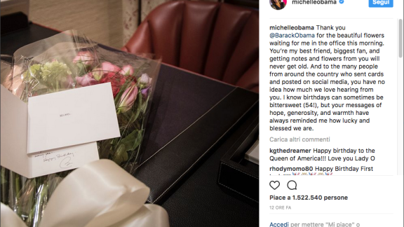 Michelle Obama: Barack, grazie dei fiori!