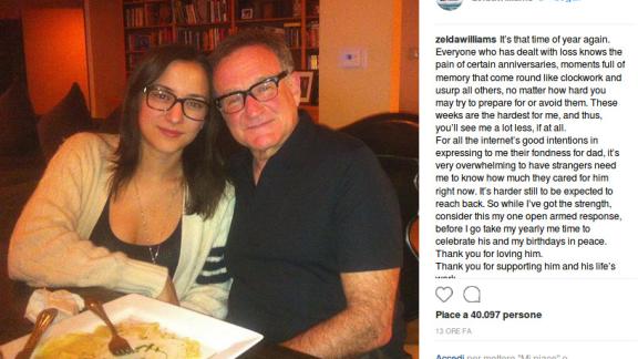 Oggi Robin Williams avrebbe compiuto 67 anni: il ricordo della figlia