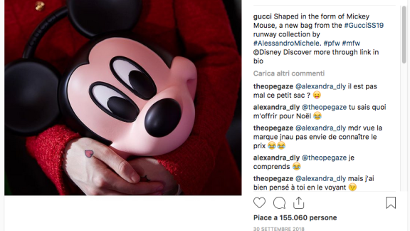 Gucci: la borsa in onore di Topolino