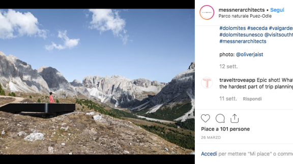 Sulle Dolomiti il balcone mozzafiato per ammirare il panorama