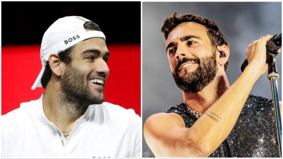 Marco Mengoni e Matteo Berrettini giocano a tennis insieme: la foto