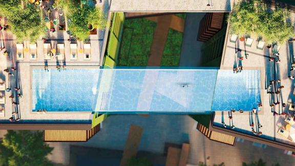 Nuotare sarà come volare nella prima piscina sospesa in Europa