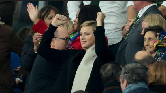 La Principessa Charlene porta fortuna alla sua squadra del cuore