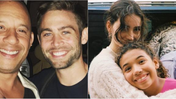 Paul Walker e Vin Diesel. Il dolce abbraccio delle figlie