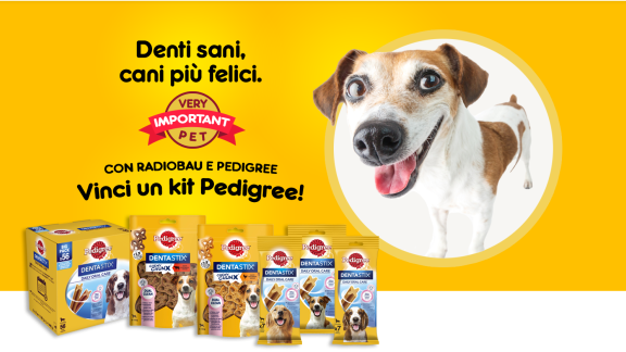 Gioca a “DENTI SANI, CANI PIU’ FELICI”, il nuovo contest di RadioBau e Pedigree Dentastix