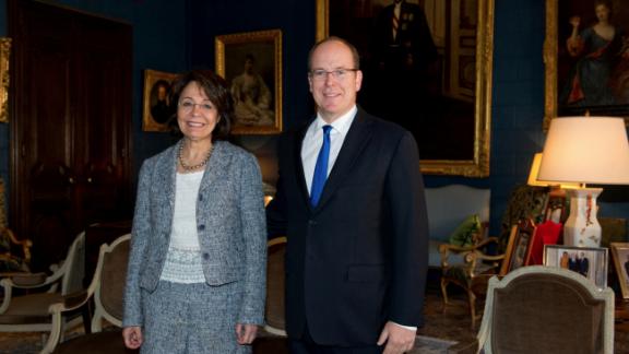 S.A.S. il Principe Alberto riceve Mme Damanak