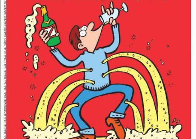 BENNY NICOLINI Vignettista di Libero, la copertina di Charlie Hebdo " Voi avete armi, noi Champagne"